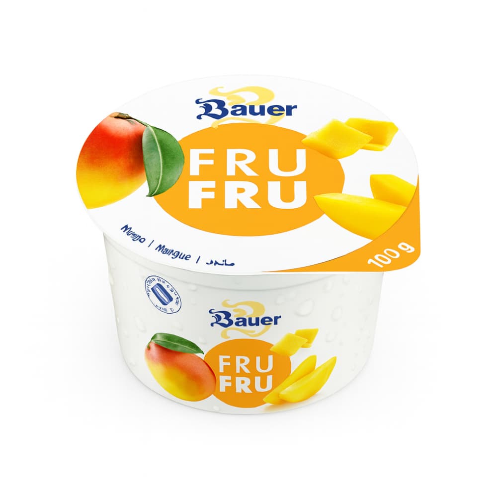 Yogur sabor mango Bauer Fru Fru (100g / 3.53oz) - Imagen 1