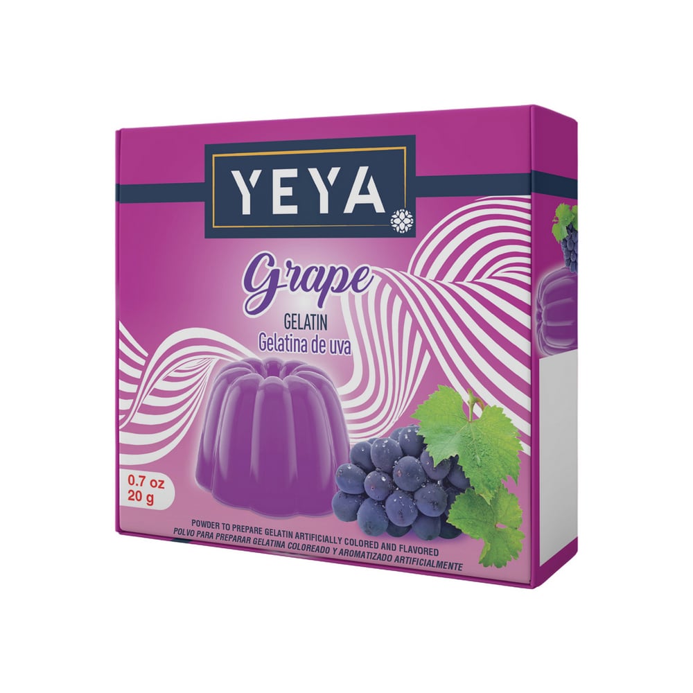 Gelatina sabor uva YEYA (20 g) - Imagen 1
