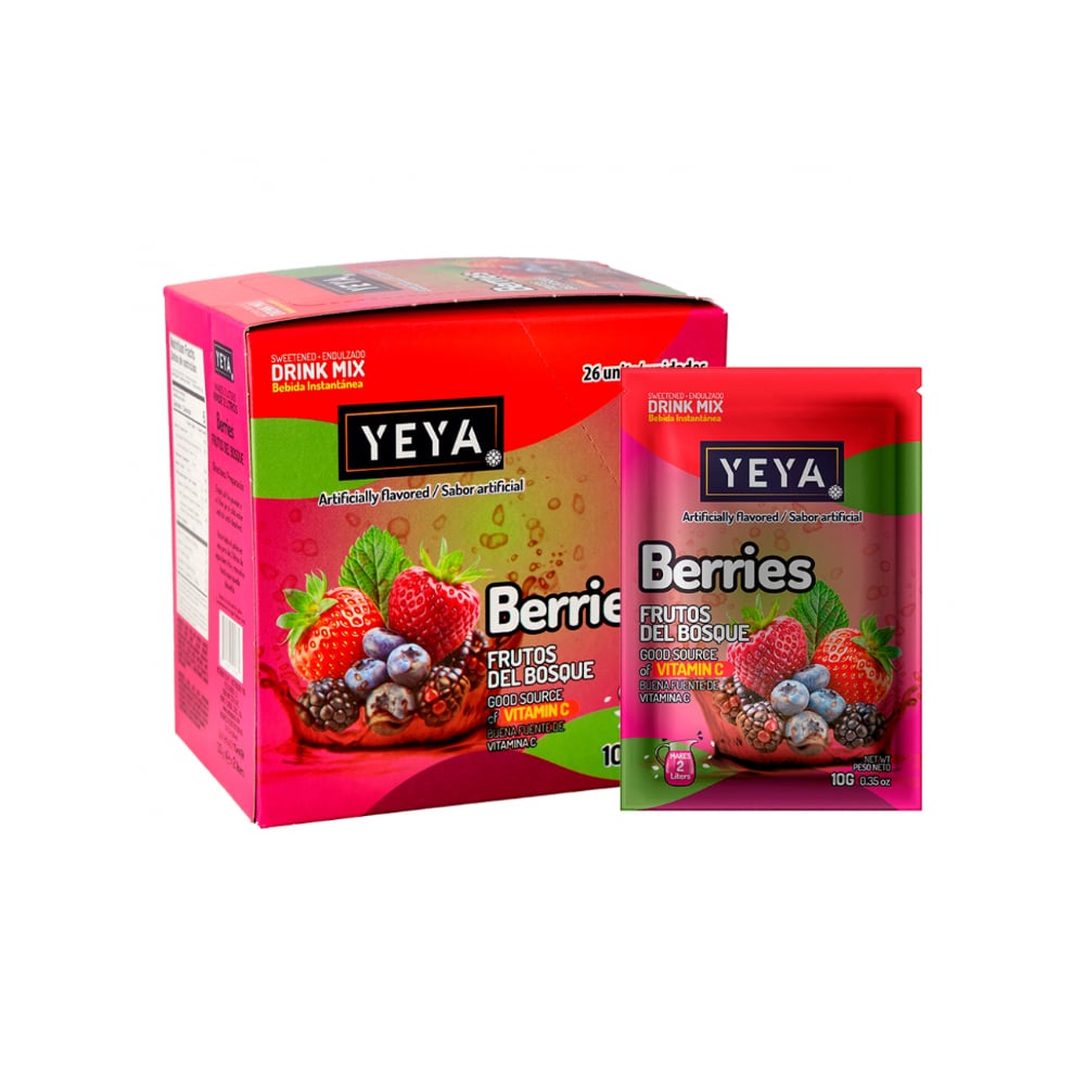 Refresco instantáneo sabor frutos del bosque YEYA (26 x 10 g) - Imagen 1