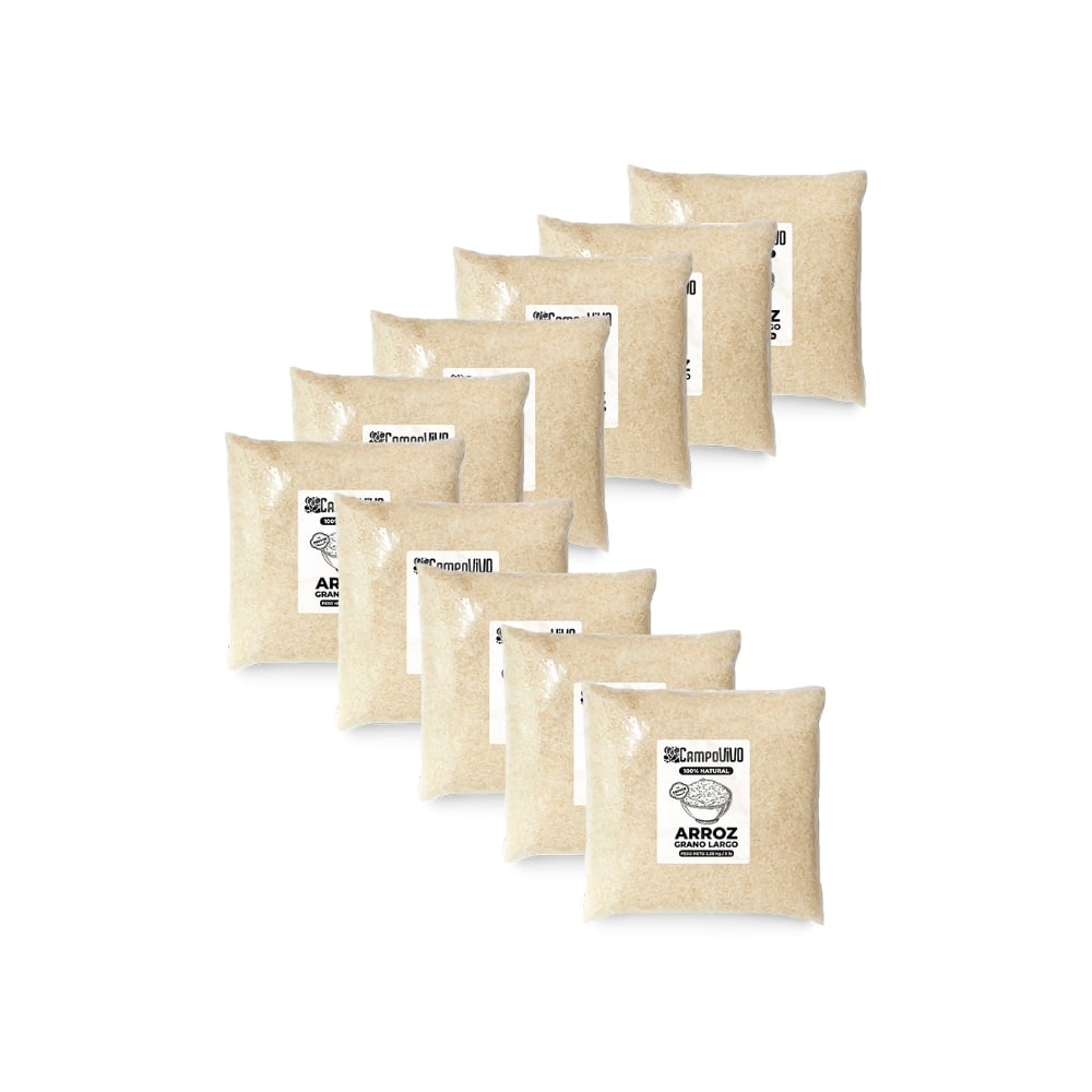 Arroz de grano largo Campo Vivo (10 x 2.26 kg / 5 lb) - Imagen 1