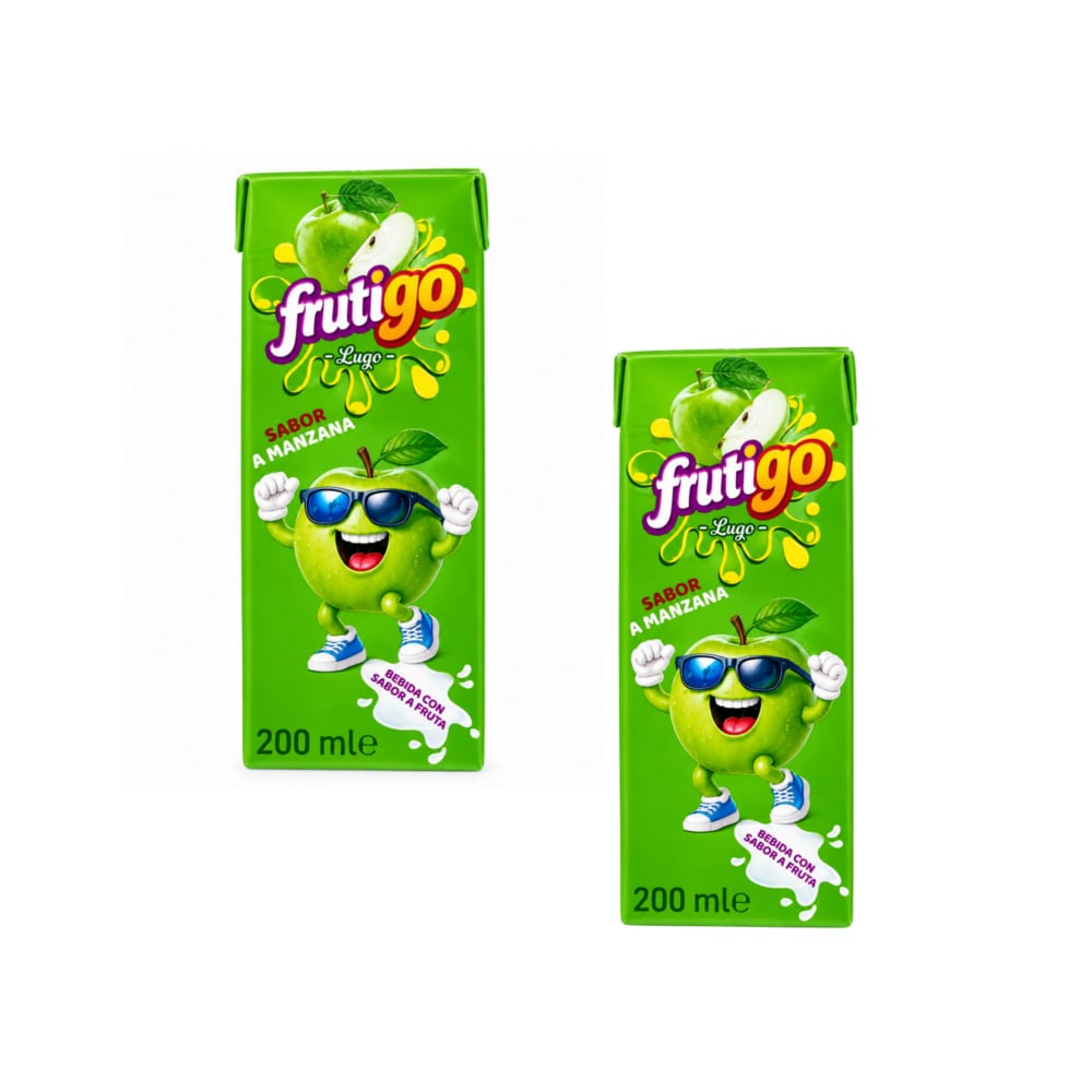 Jugo sabor a manzana Frutigo (2 x 200 ml / 6.76 fl oz) - Imagen 1