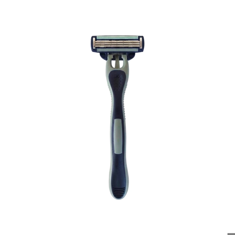 Máquina de afeitar desechable antidesliz azul y gris para piel sensible Equate - Imagen 1