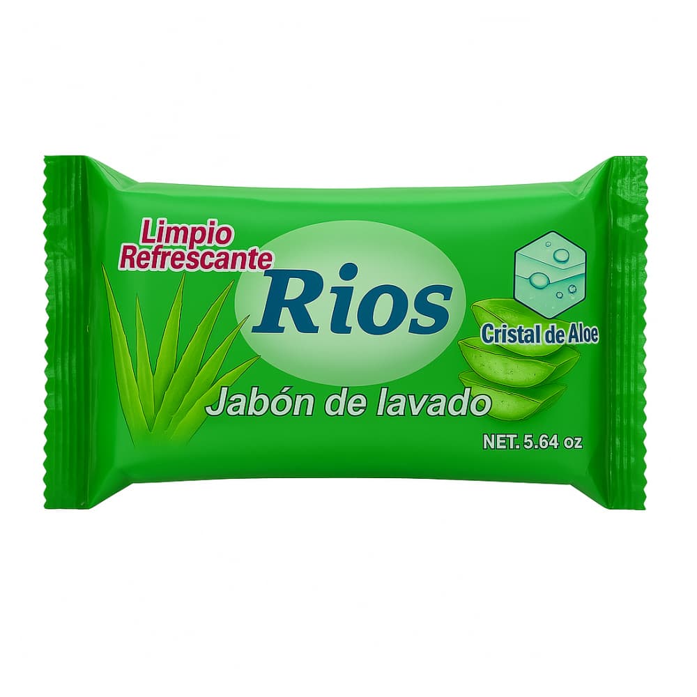 Jabón de lavar cristal de aloe Rios (160 g / 5.64 oz) - Imagen 1