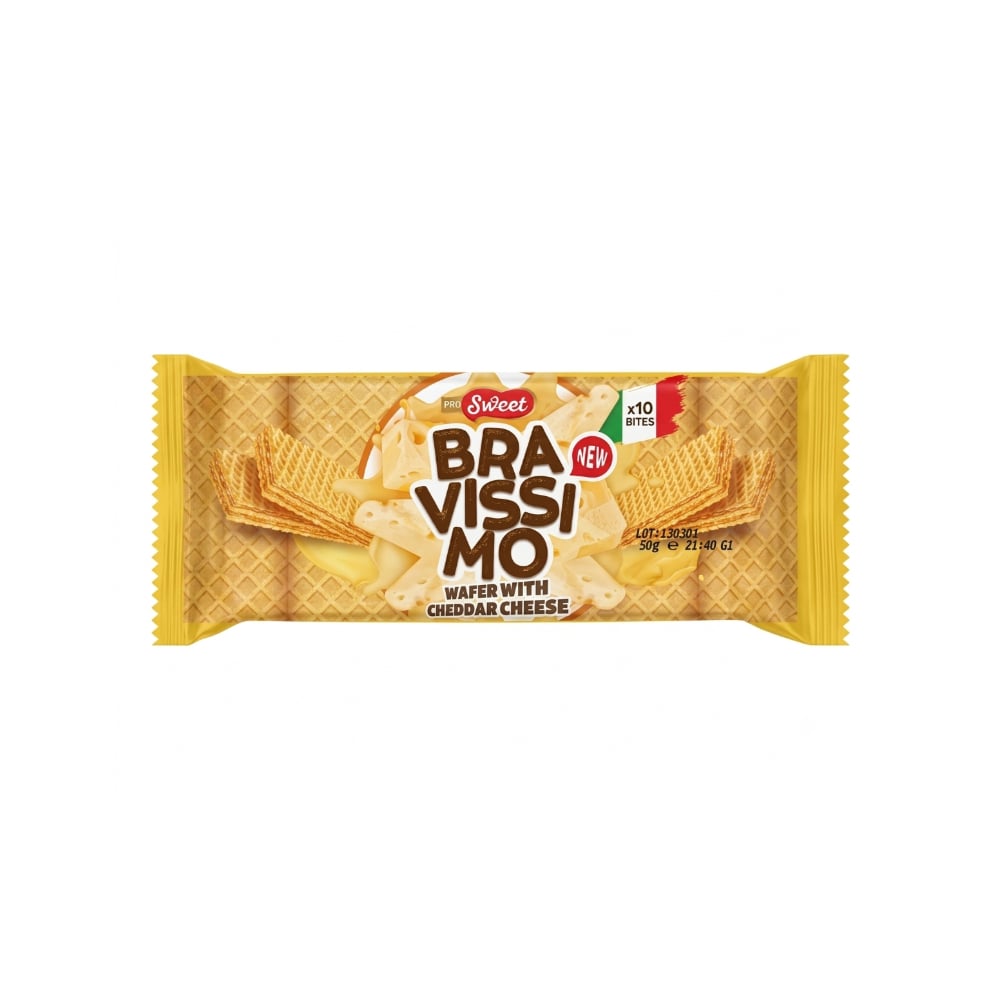 Sorbetos sabor Queso Cheddar Bravissimo ProSweet (50 g / 1.76 oz) - Imagen 1