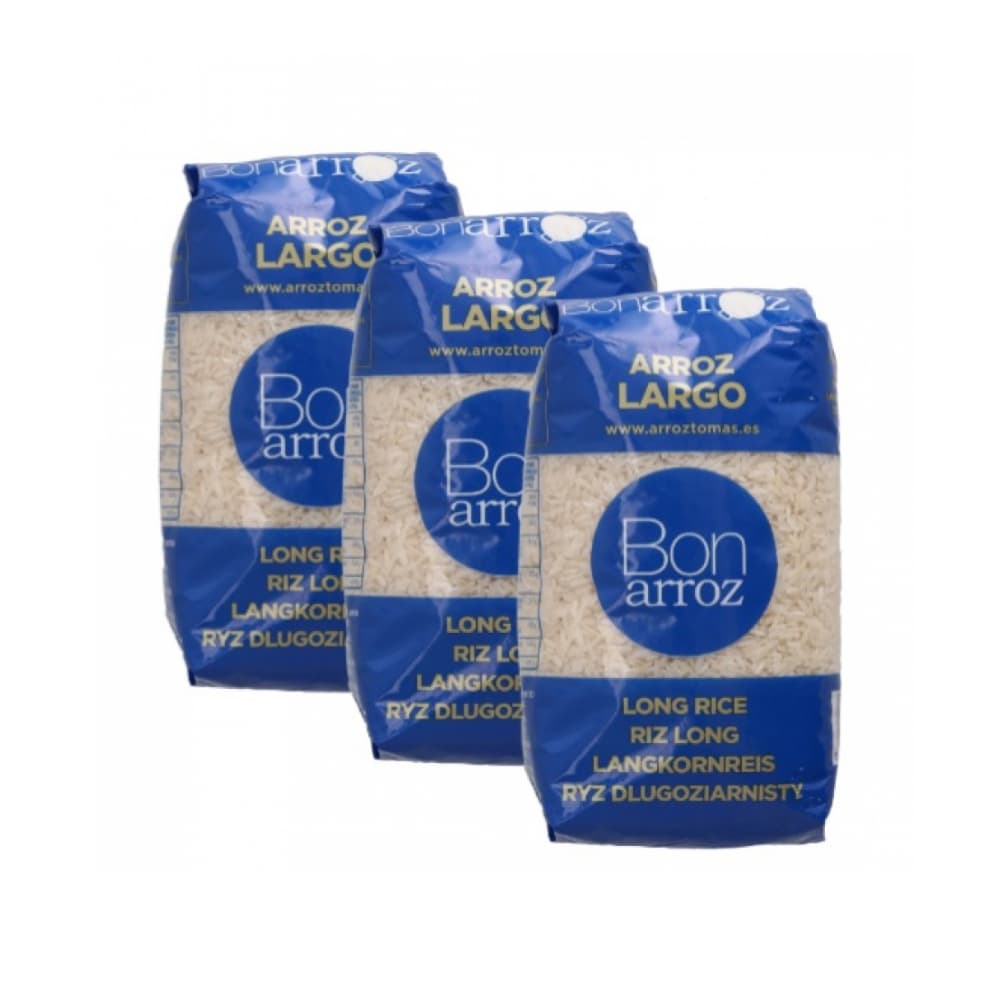 Arroz largo Bonarroz (3 x 1 kg / 2.2 lb) - Imagen 1