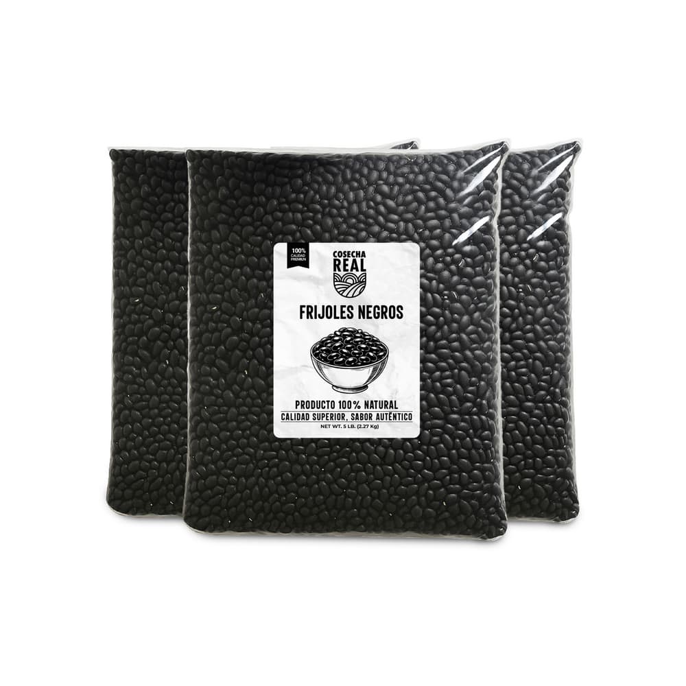 Frijoles negros Cosecha Real (3 x 2.27 kg / 5 lb) - Imagen 1