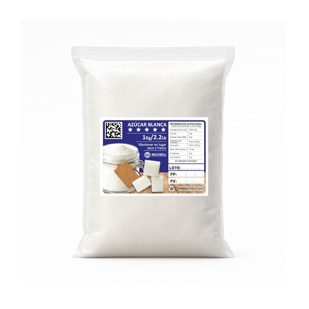 Azúcar blanca Multisell (1 kg / 2.2 lb) - Imagen 1