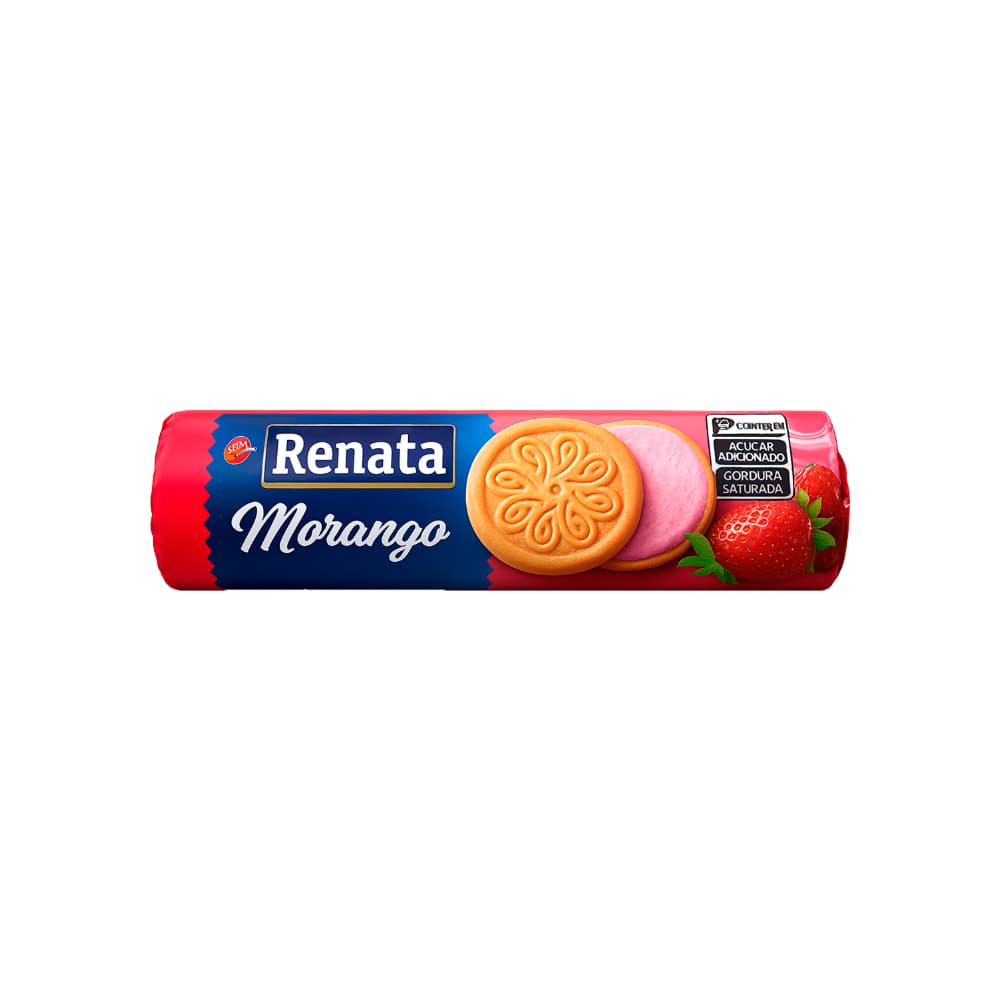 Galletas de vainilla con relleno sabor fresa Renata (112 g / 3.95 oz) - Imagen 1