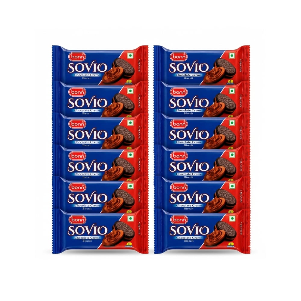 Galletas Sovio con crema de chocolate Bonn (12 x 30 g / 1.06 oz) - Imagen 1