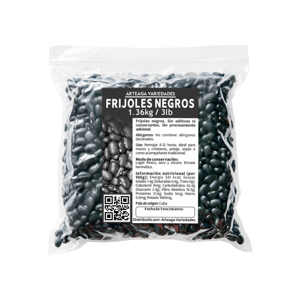 Frijoles negros Arteaga Variedades (1.36 kg / 3 lb) - Imagen 1