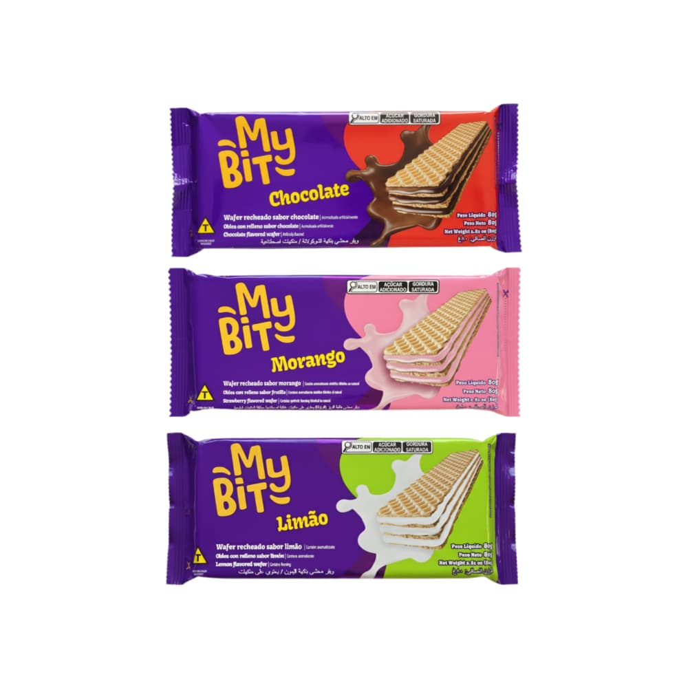 Sorbetos My Bit sabores chocolate, fresa y limón - Imagen 1