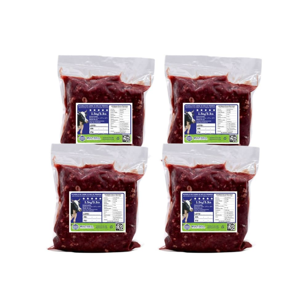 Picadillo de carne de res de primera Multisell (4 x 1.50 kg / 3.3 lb) - Imagen 1