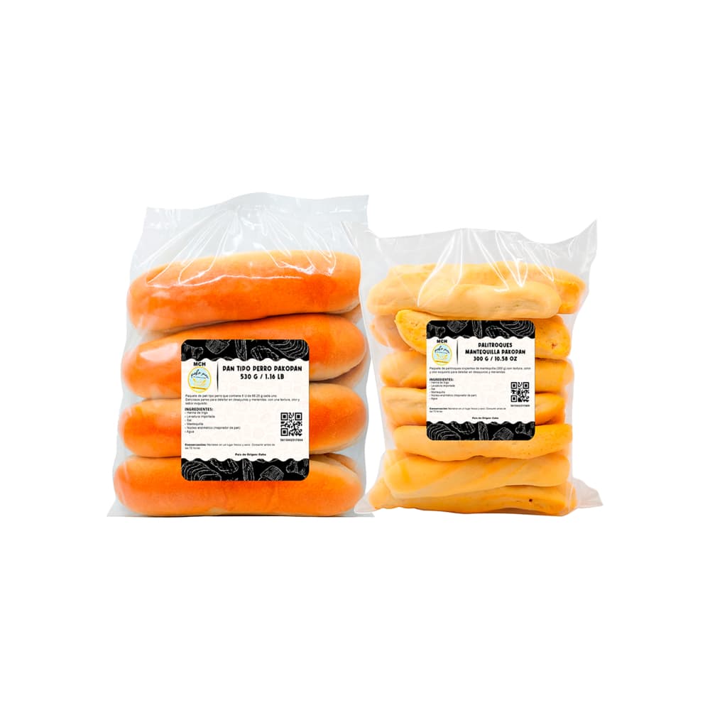 PakoPan No.20: Palitroques mantequilla + Pan tipo perro - Imagen 1