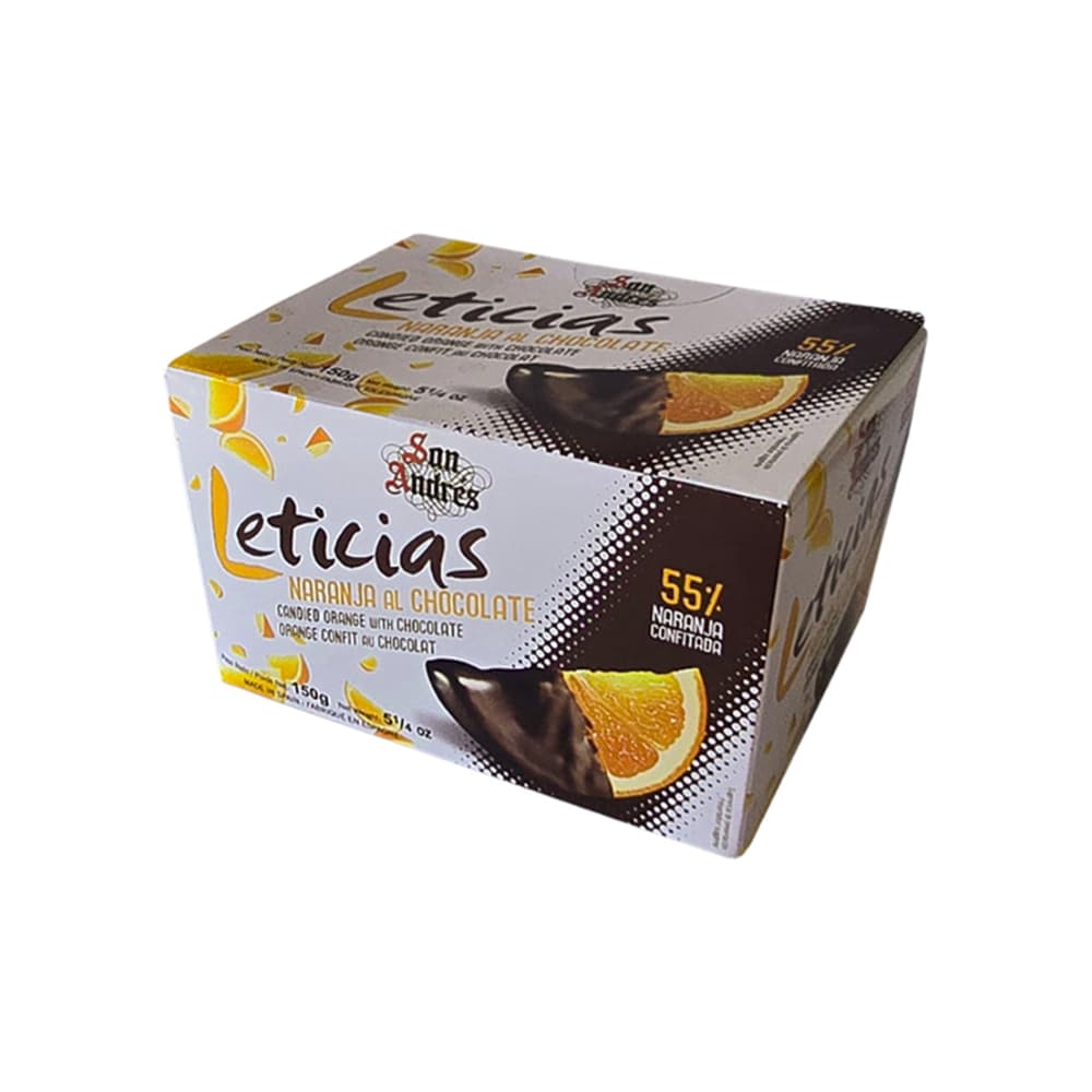Leticias naranja al chocolate San Andrés (150 g / 5.25 oz) - Imagen 1