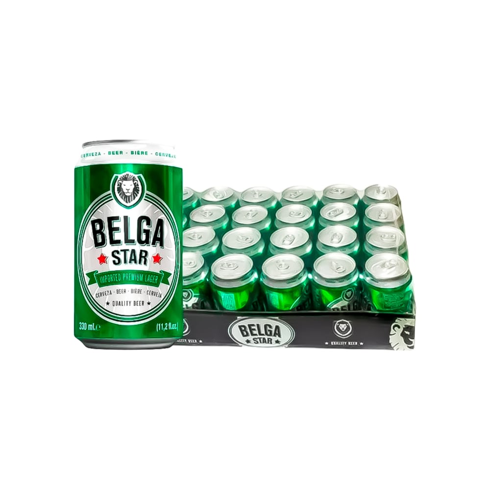 Cerveza premium Belga Star (24 x 330 ml) - Imagen 1