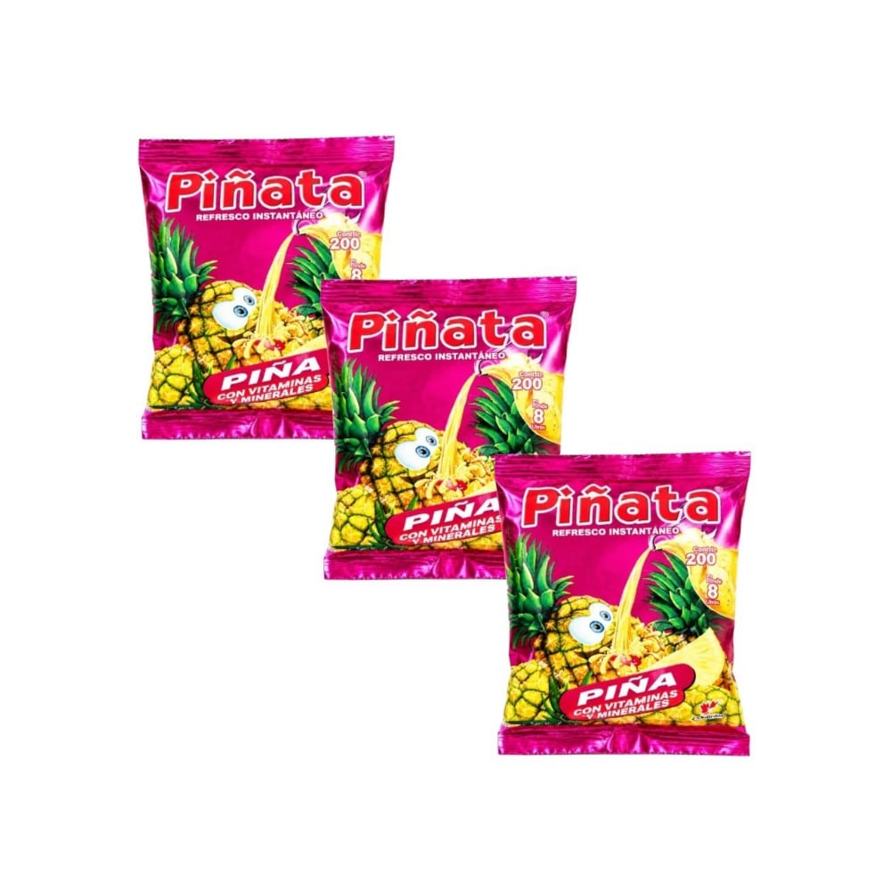 Refresco instantáneo sabor piña Piñata (3 X 200 g / 7.05 oz) - Imagen 1