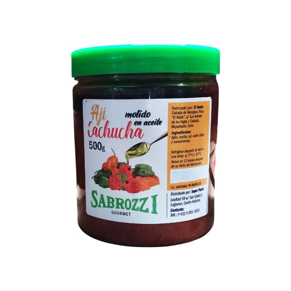Ají cachucha molido en aceite Sabrozzi (500 g / 1.10 lb) - Imagen 1