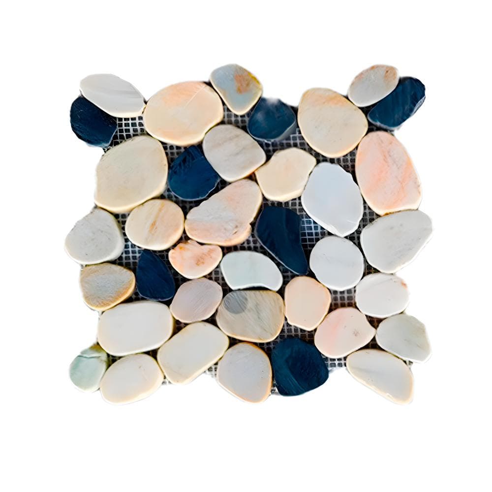 Caja de losas - Mosaico Spectra black piedra de río natural 27 x 27 cm Zeric (10 U) - Imagen 1