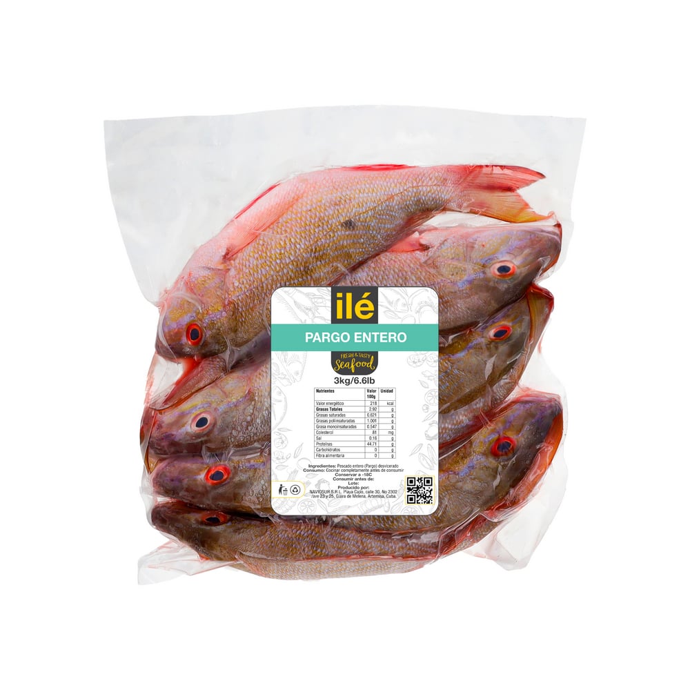Pescado Pargo entero Ilé (3 kg / 6.6 lb) - Imagen 1