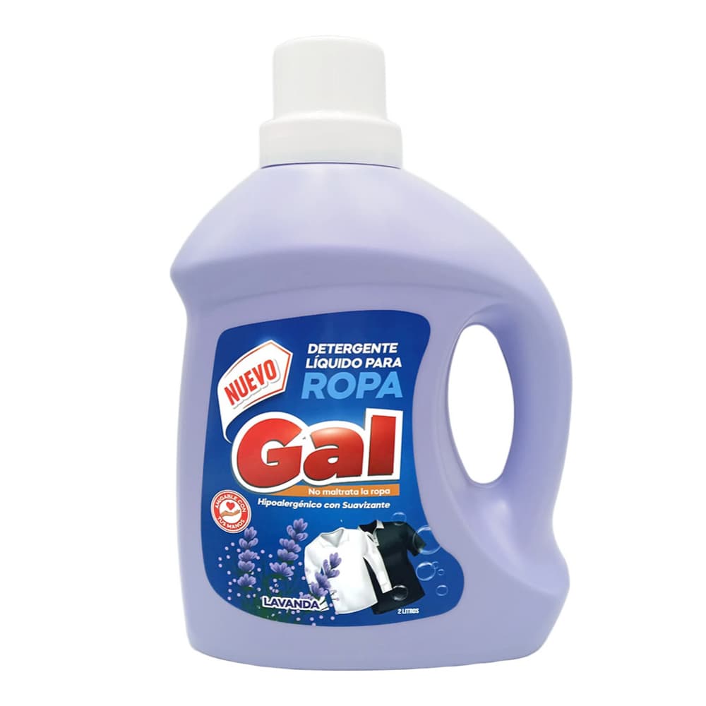Detergente líquido para ropa hipoalergénico con suavizante aroma a lavanda Gal (2 L) - Imagen 1