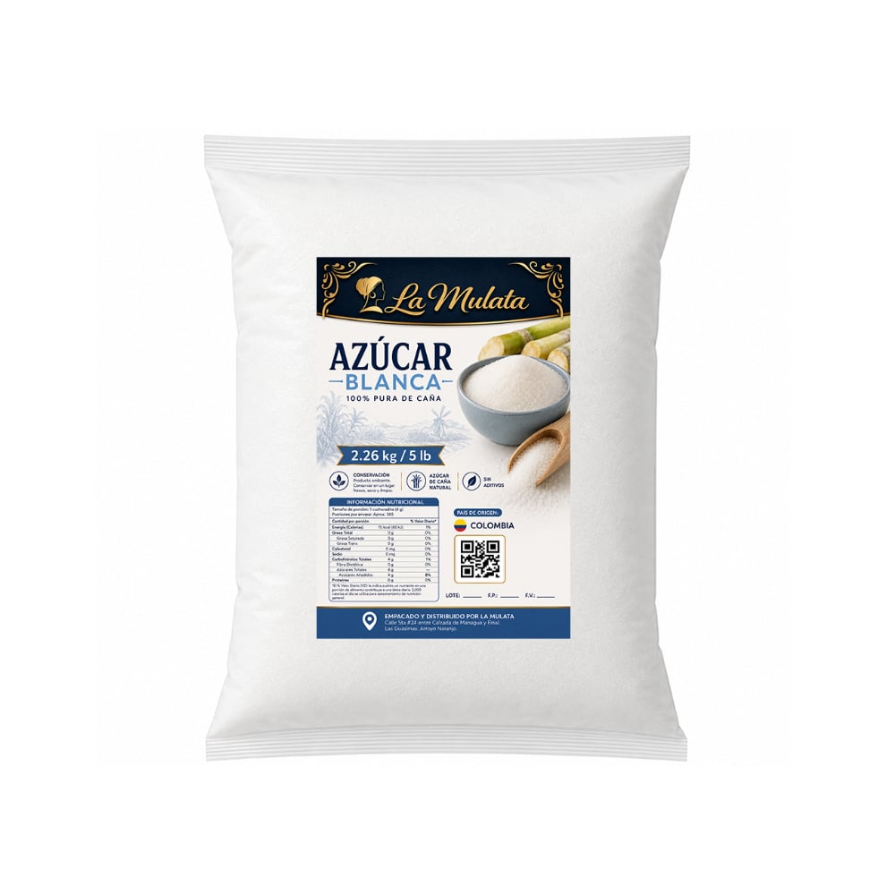 Azúcar blanca La Mulata (2.26 kg / 5 lb) - Imagen 1