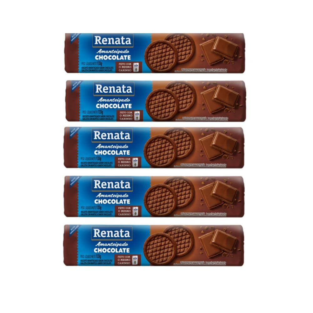 Galletas con mantequilla sabor chocolate Renata (5 x 133 g) - Imagen 1