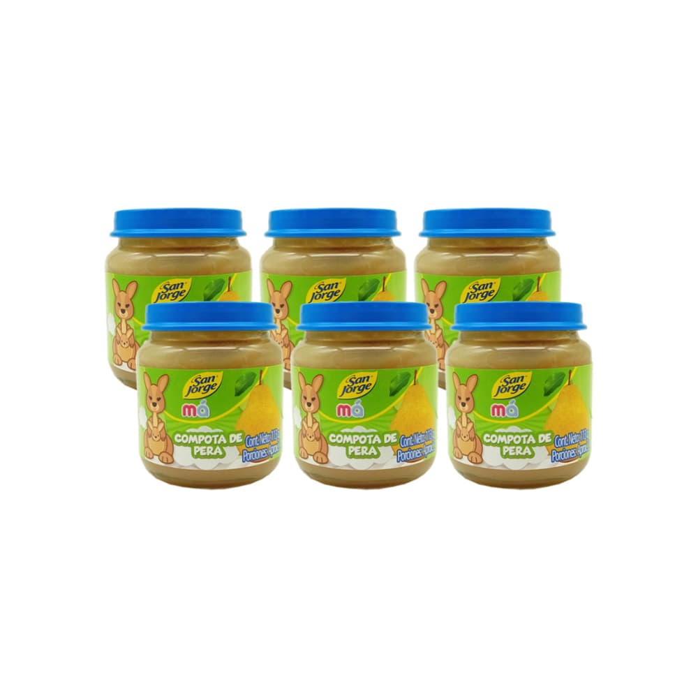 Compota de pera Má San Jorge (6 x 113 g / 3.98 oz) - Imagen 1