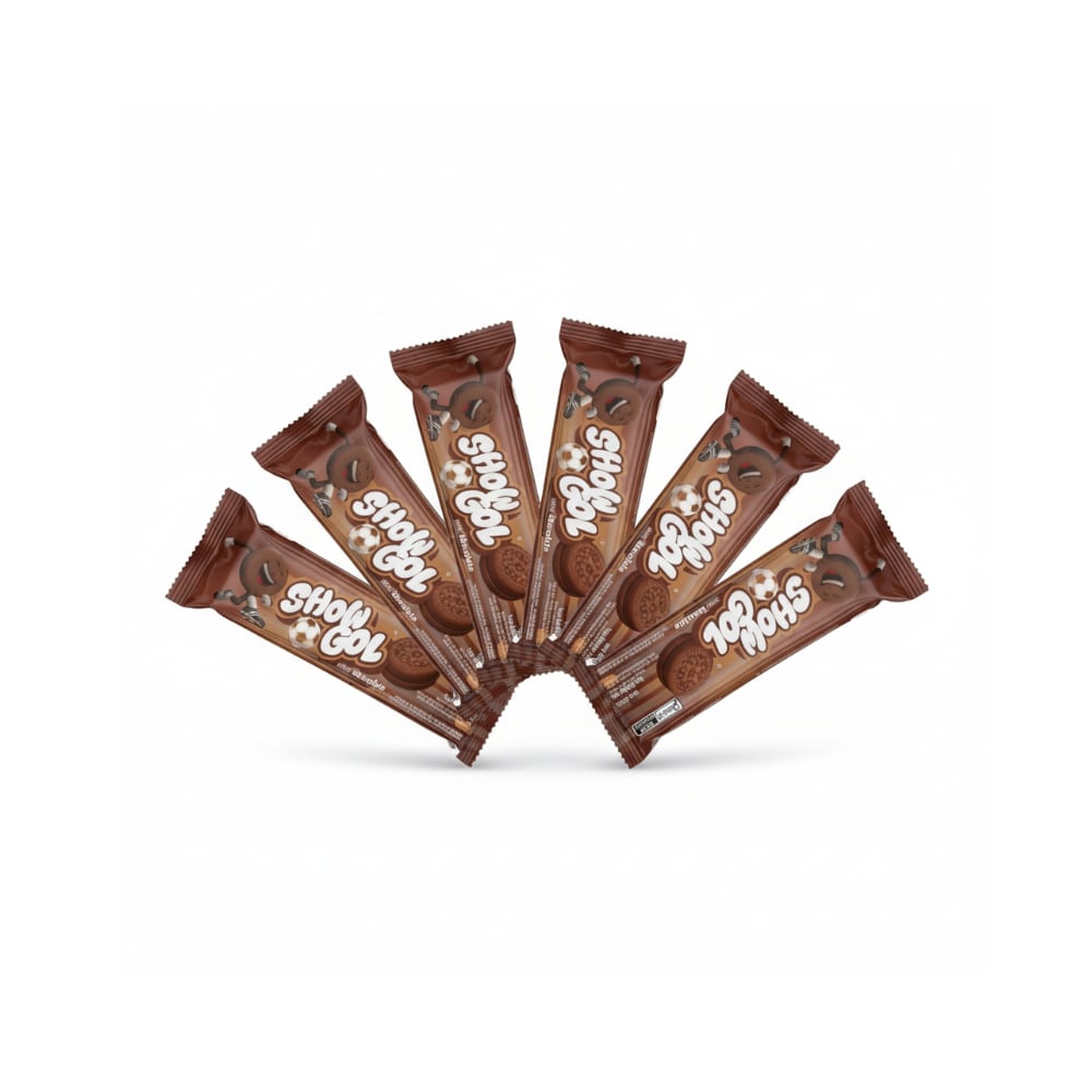 Galletas de chocolate rellenas con crema sabor a chocolate Show Gol (6 x 76 g / 2.68 oz) - Imagen 1