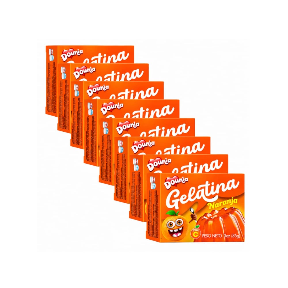 Gelatina con sabor a naranja Dounia (8 x 85 g / 3 oz) - Imagen 1