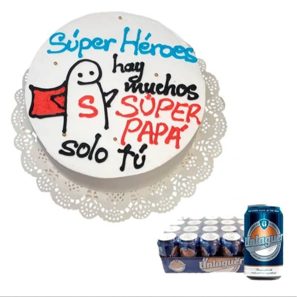 Cake Super Papá + Cerveza Unlaguer - Imagen 1