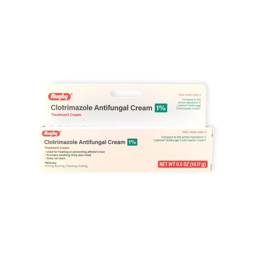 Clotrimazol 1% crema antifúngica Rugby (14.17 g / 0.5 oz) - Imagen 1