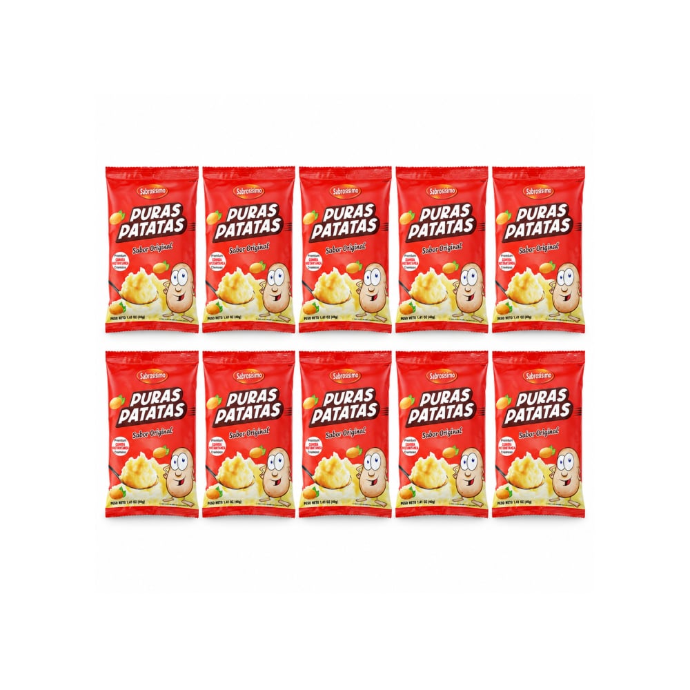Combo puré de puras patatas instantáneo Sabrosísimo (10 x 40 g / 8.82 oz) - Imagen 1