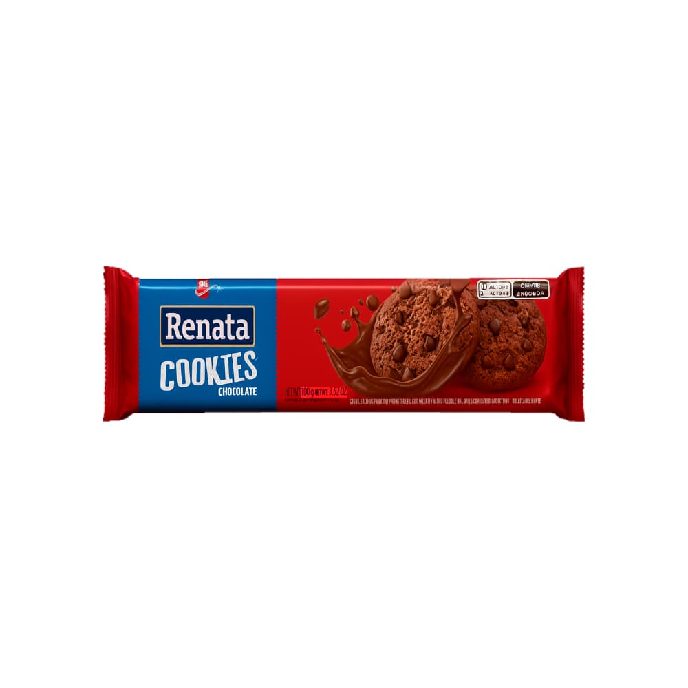 Galletas dulces sabor chocolate con gotas de chocolate Renata (100 g / 3.52 oz) - Imagen 1
