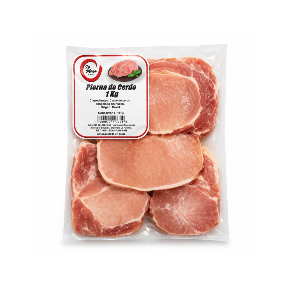 Pierna de cerdo en filetes sin hueso La Masa (1 kg / 2.2 lb) - Imagen 1