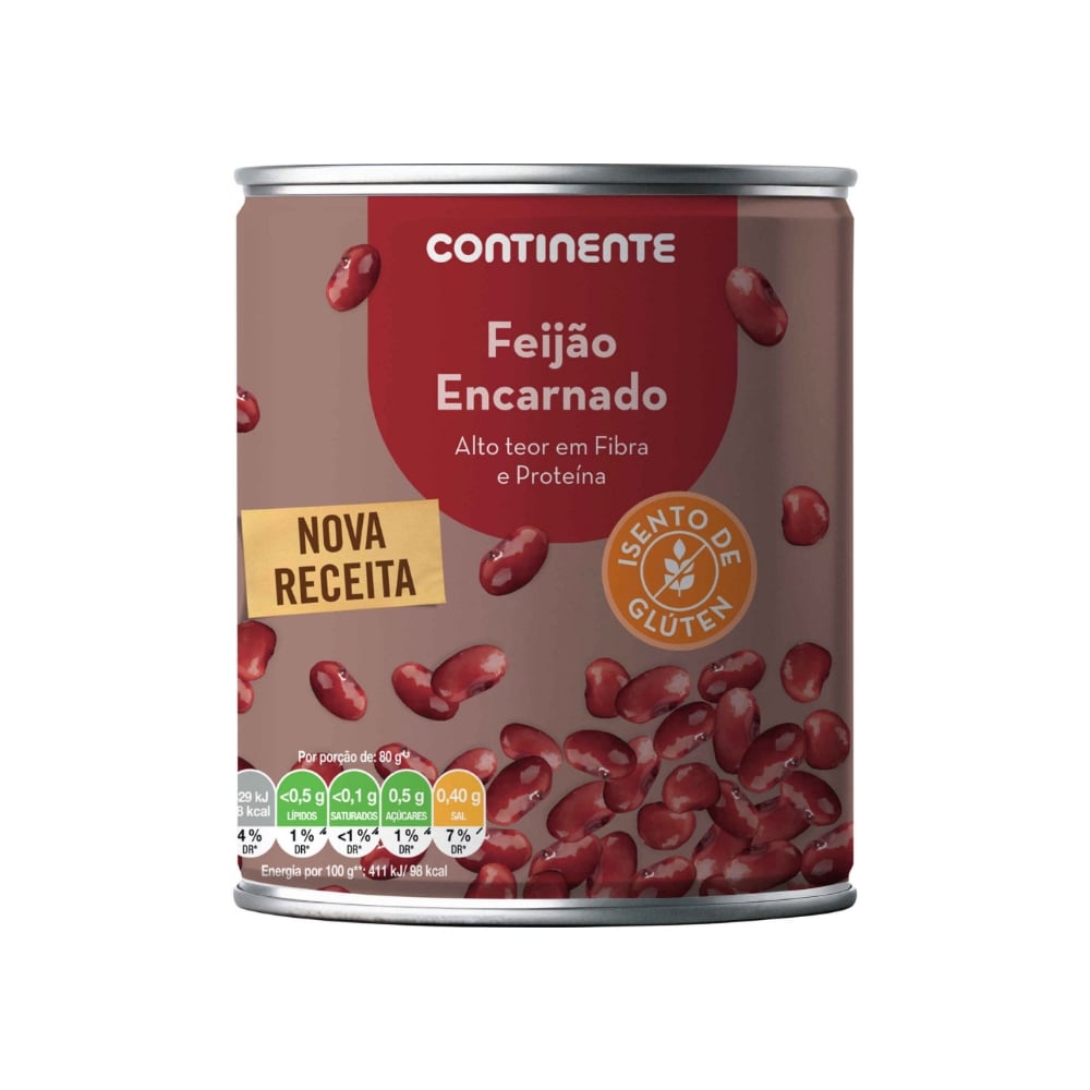 Judías rojas cocidas Continente (830 g / 1.83 lb) - Imagen 1