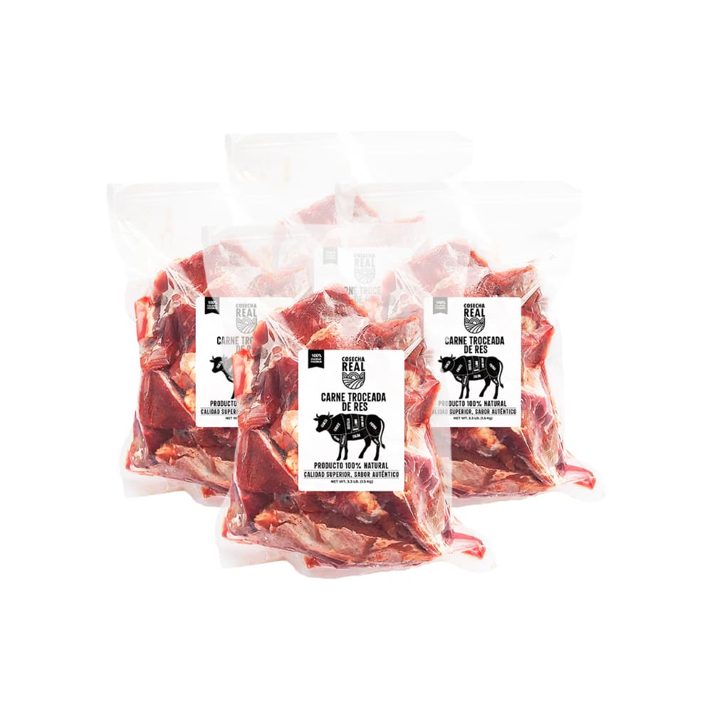 Carne troceada de res Cosecha Real (4 x 1.5 kg / 3.3 lb) - Imagen 1