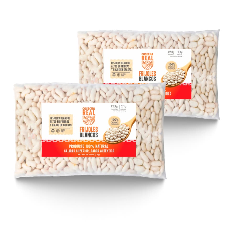 Frijoles blancos Cosecha Real (2 x 1 kg / 2.2 lb) - Imagen 1