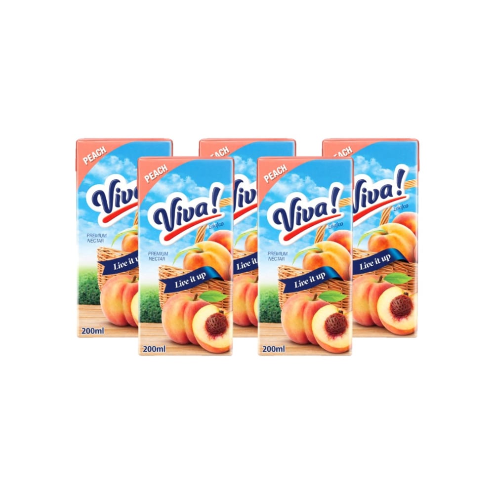 Néctar de Melocotón Viva! (5 x 200 ml) - Imagen 1