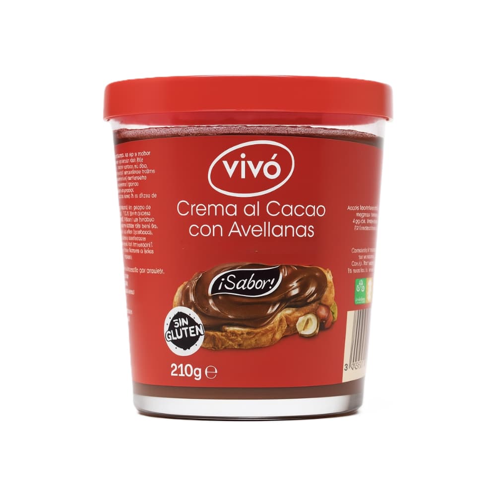 Crema al cacao con avellanas Vivó (210 g / 7.40 oz) - Imagen 1