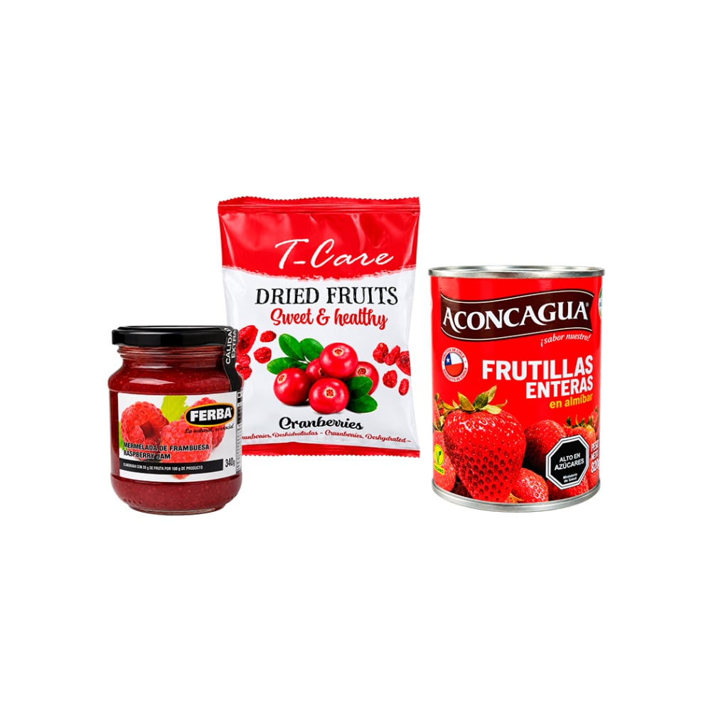 Combo: Arandanos + Mermelada frambuesa + Frutillas enteras en almíbar - Imagen 1