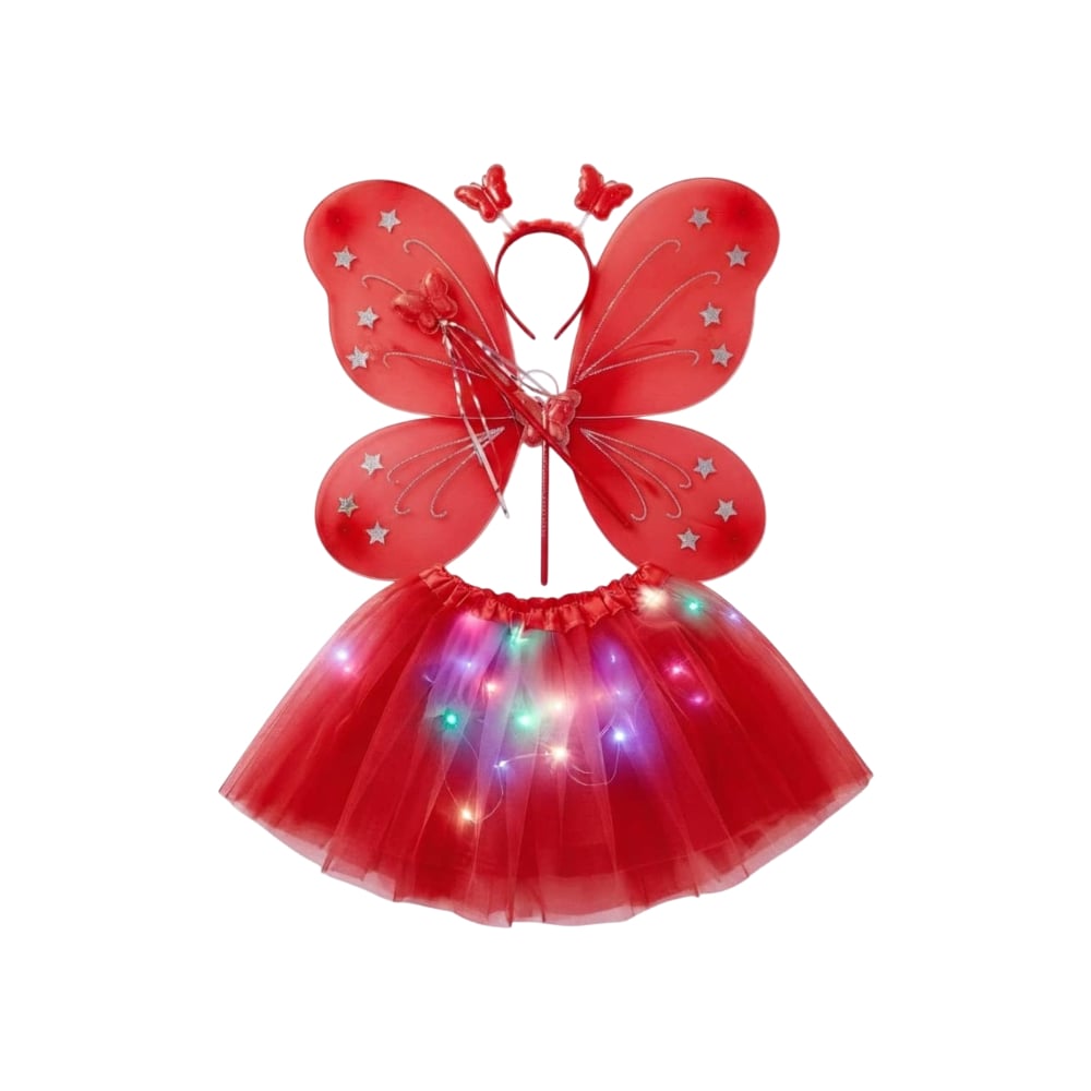 Disfraz de mariposa rojo Gutza - Imagen 1