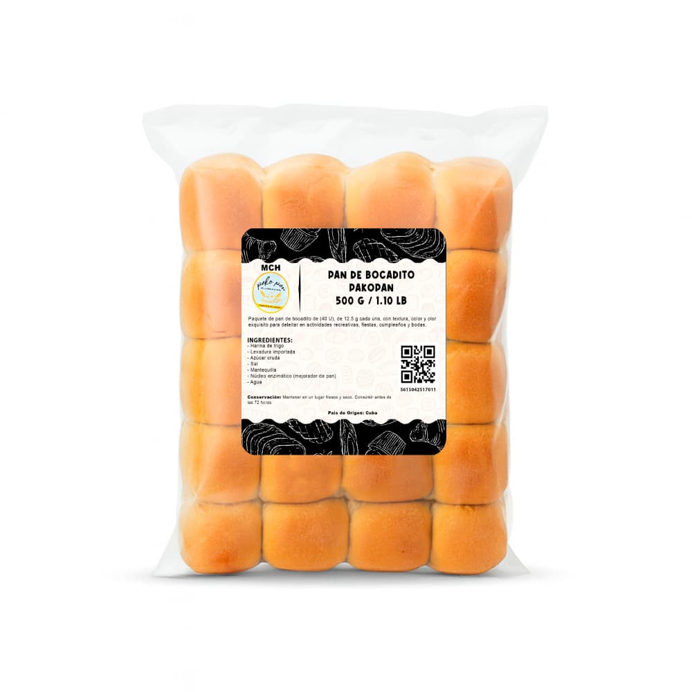 Pan de bocadito PakoPan MCH Panaderia (500 g / 1.10 lb) - Imagen 1