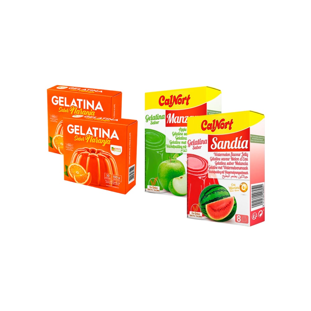 Combo: Gelatina naranja + Gelatina sandía + Gelatina manzana - Imagen 1