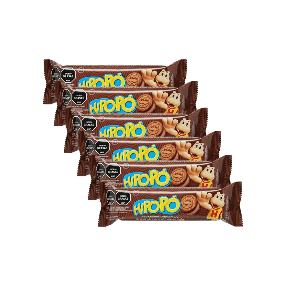 Galletas con relleno sabor chocolate Hipopó (6 x 80 g / 2.82 oz) - Imagen 1