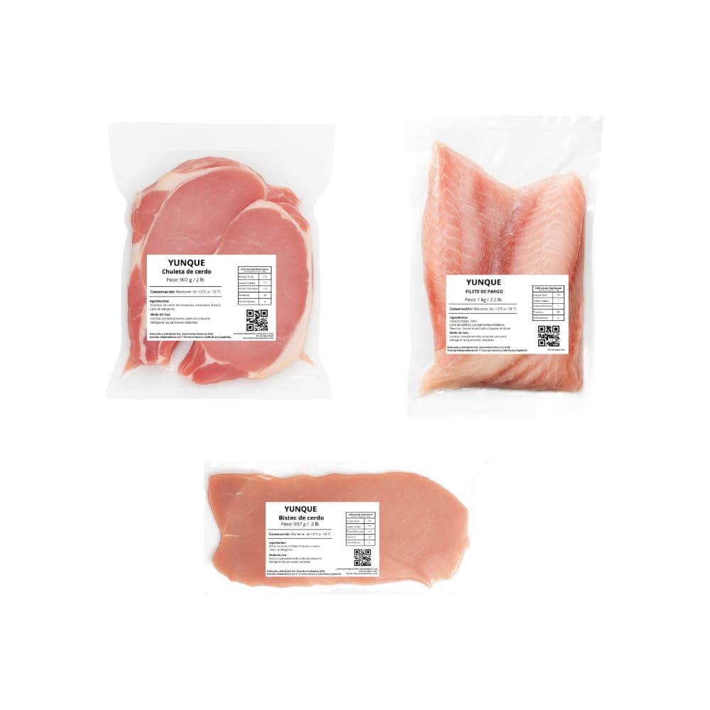 Combo de Chuleta de cerdo + Bistec de cerdo + Filete de pargo - Imagen 1