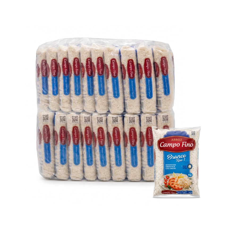 Arroz blanco Campo Fino (20 x 1 kg / 2.2 lb) - Imagen 1