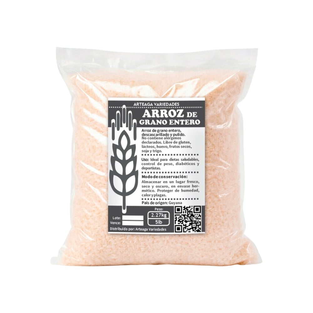 Arroz de grano entero Arteaga Variedades (2.27 kg / 5 lb) - Imagen 1
