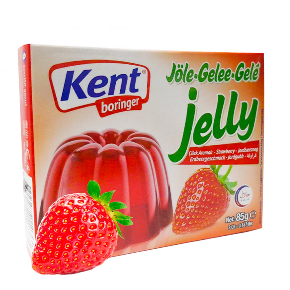 Gelatina sabor a fresa Kent boringer (85 g / 3 oz) - Imagen 1