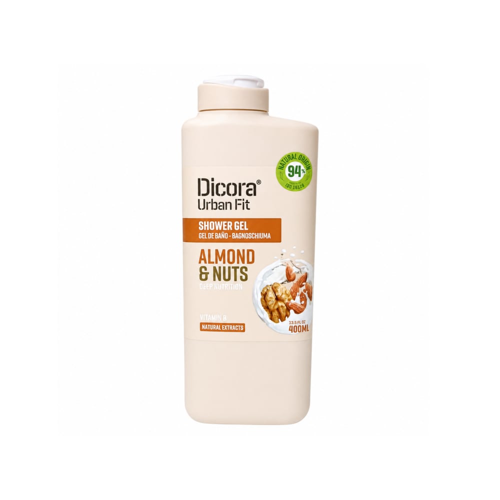 Gel de baño nutritivo de almendra y nueces Dicora Urban Fit (400 ml) - Imagen 1