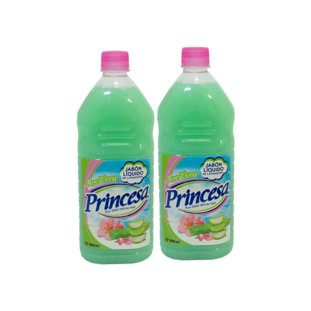 Jabón liquido aloe vera Princesa (2 x 800 ml) - Imagen 1